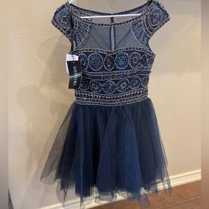 Sherri Hill Blue Homecoming/ Party Mini Dress size 8 style 32266